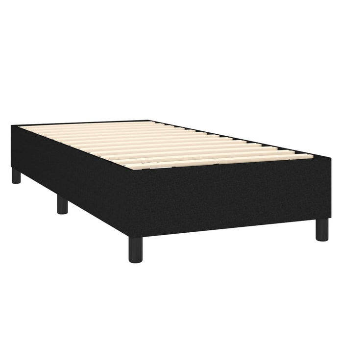 Boxspringbett Schwarz 80x200 cm Stoff