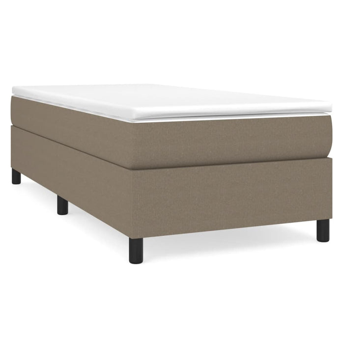 Boxspringbett Taupe 100x200 cm Stoff