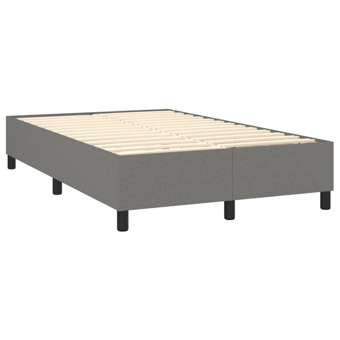 Boxspringbett Dunkelgrau 120x200 cm Stoff