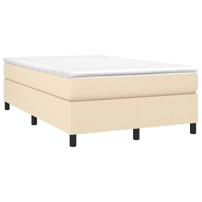 Boxspringbett Creme 120x200 cm Stoff