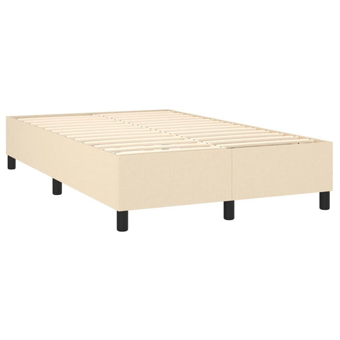 Boxspringbett Creme 120x200 cm Stoff