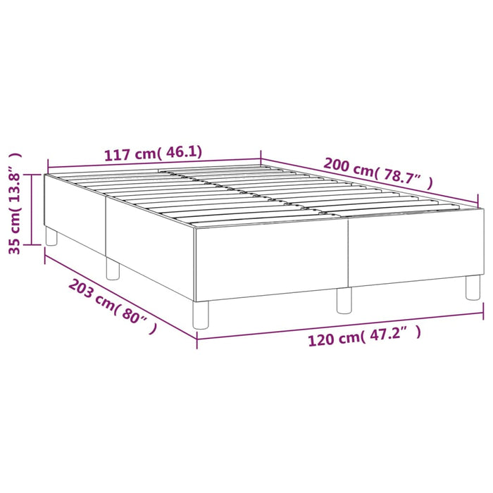 Boxspringbett Blau 120x200 cm Stoff