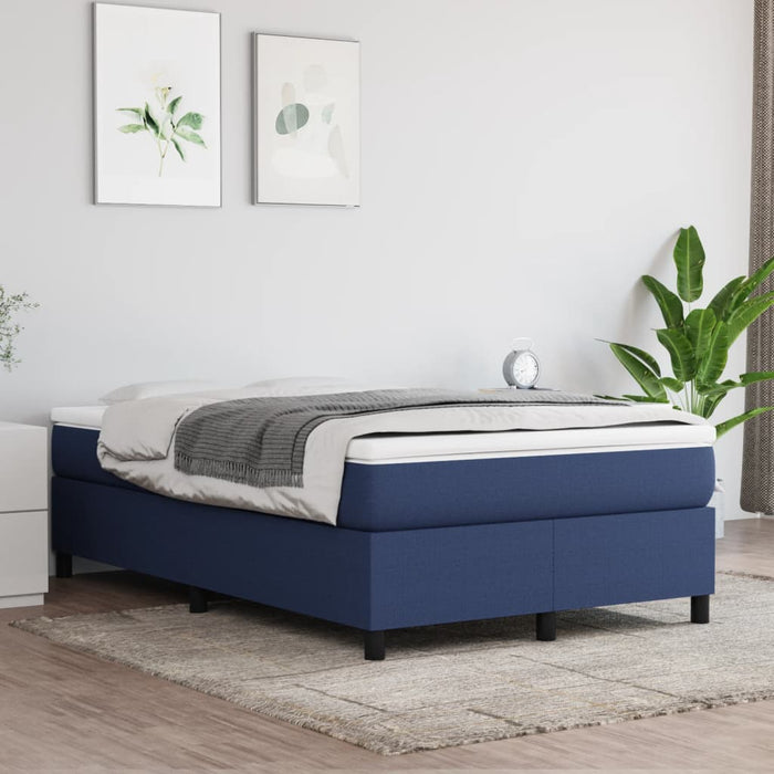 Boxspringbett Blau 120x200 cm Stoff