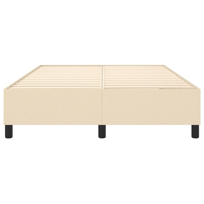 Boxspringbett Creme 140x190 cm Stoff