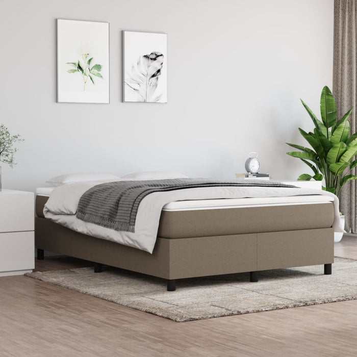 Boxspringbett Taupe 140x200 cm Stoff