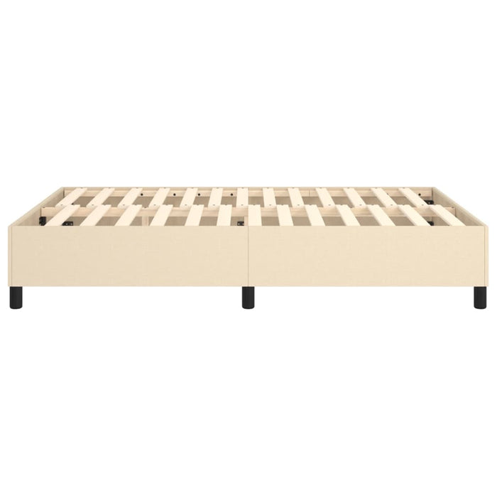 Boxspringbett Creme 140x200 cm Stoff