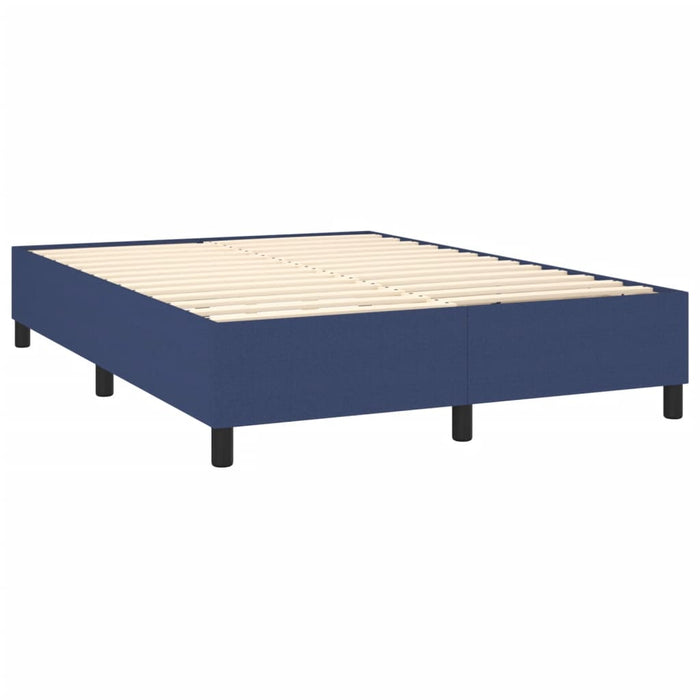 Boxspringbett Blau 140x200 cm Stoff