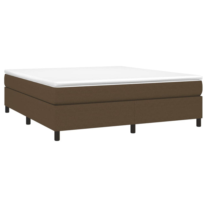Boxspringbett Dunkelbraun 160x200 cm Stoff