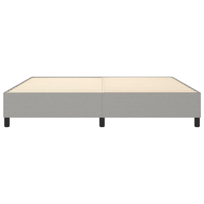 Boxspringbett Hellgrau 200x200 cm Stoff