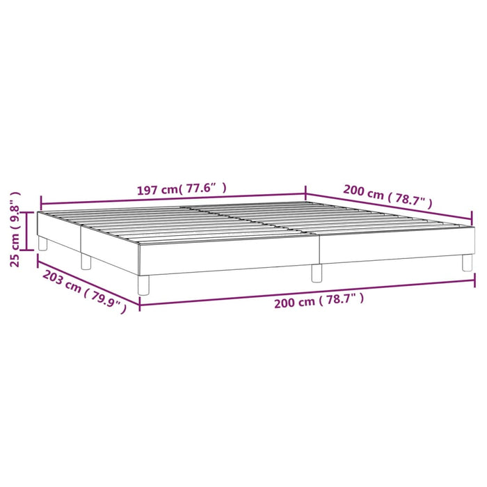 Boxspringbett Dunkelgrau 200x200 cm Stoff