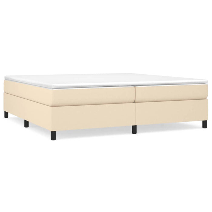 Boxspringbett Creme 200x200 cm Stoff