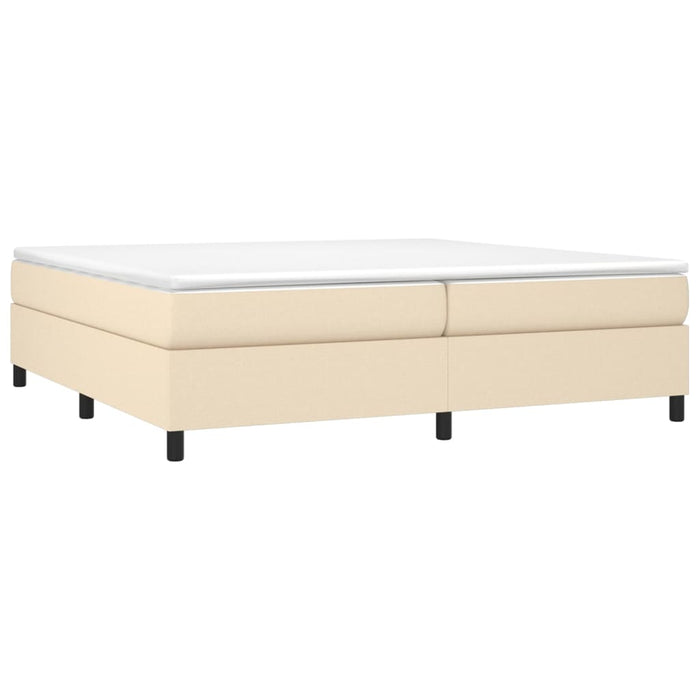 Boxspringbett Creme 200x200 cm Stoff