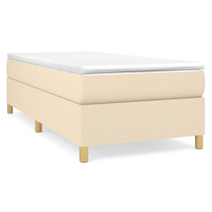 Boxspringbett Creme 90x190 cm Stoff