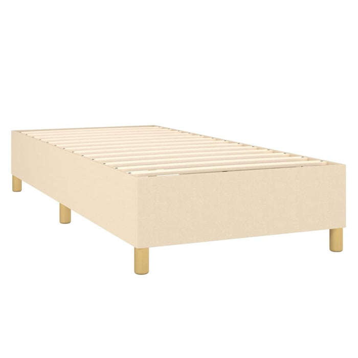 Boxspringbett Creme 90x200 cm Stoff