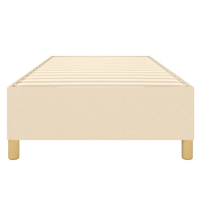 Boxspringbett Creme 90x200 cm Stoff