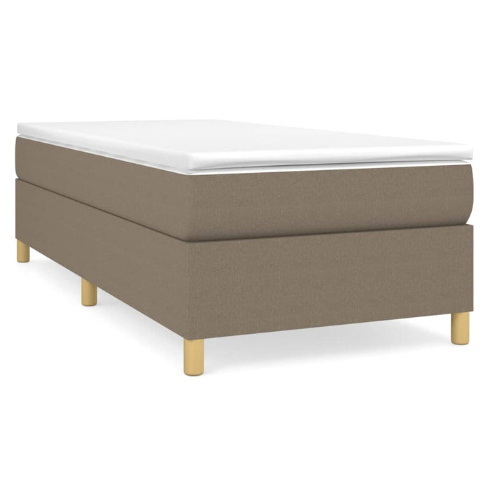 Boxspringbett Taupe 100x200 cm Stoff