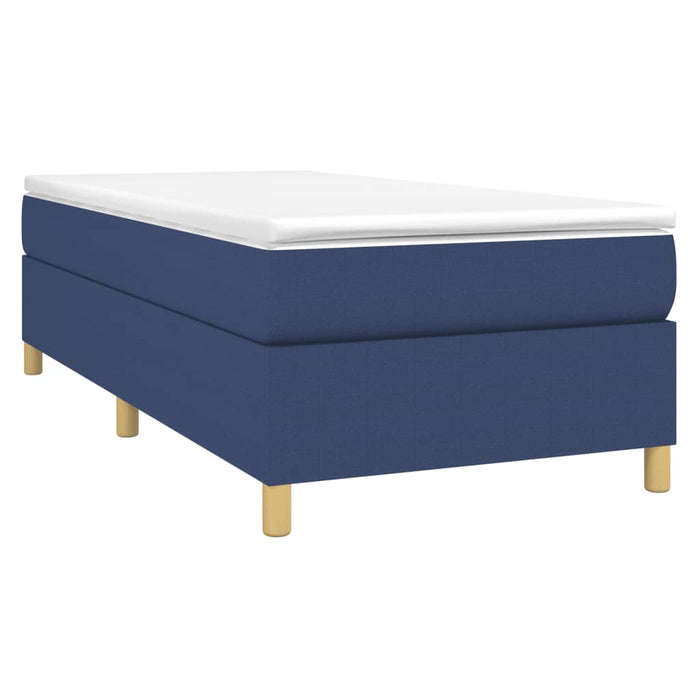 Boxspringbett Blau 100x200 cm Stoff
