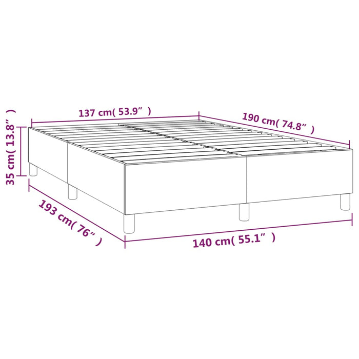 Boxspringbett Hellgrau 140x190 cm Stoff
