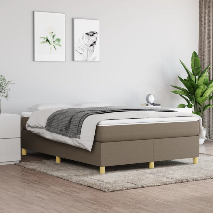 Boxspringbett Taupe 140x190 cm Stoff