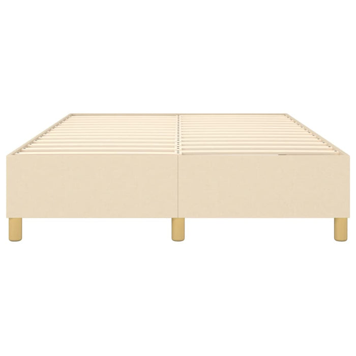 Boxspringbett Creme 140x190 cm Stoff