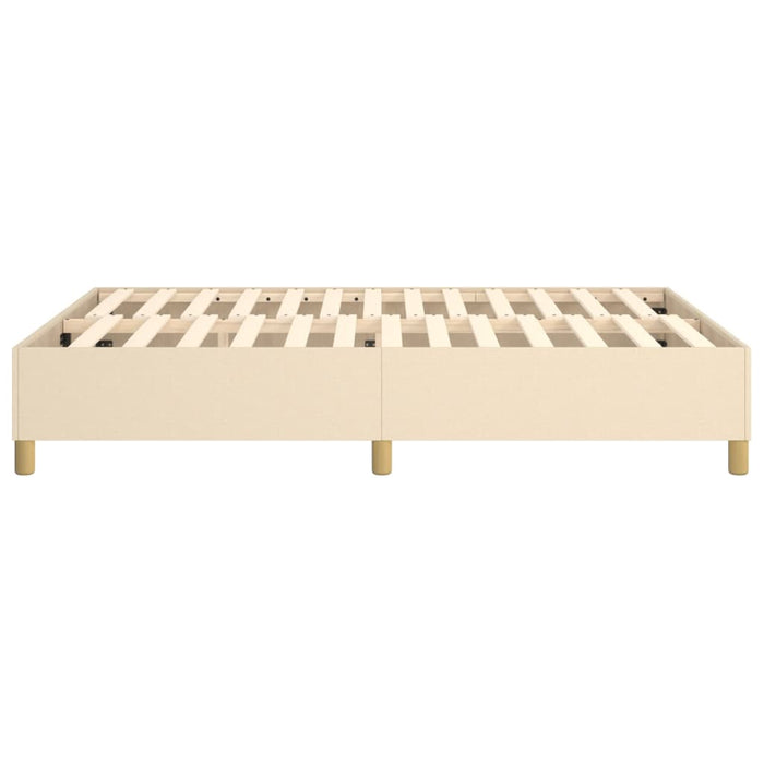 Boxspringbett Creme 140x190 cm Stoff