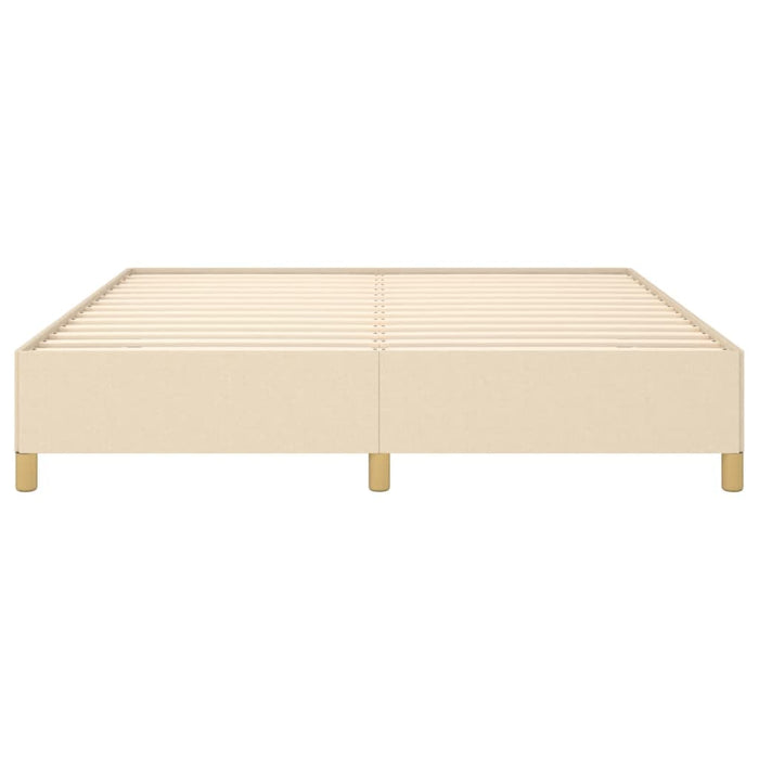Boxspringbett Creme 160x200 cm Stoff
