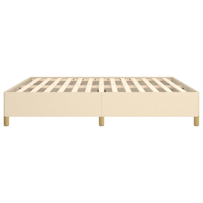 Boxspringbett Creme 160x200 cm Stoff