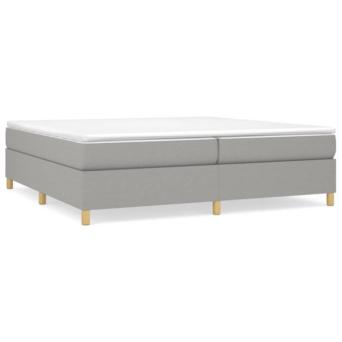 Boxspringbett Hellgrau 200x200 cm Stoff