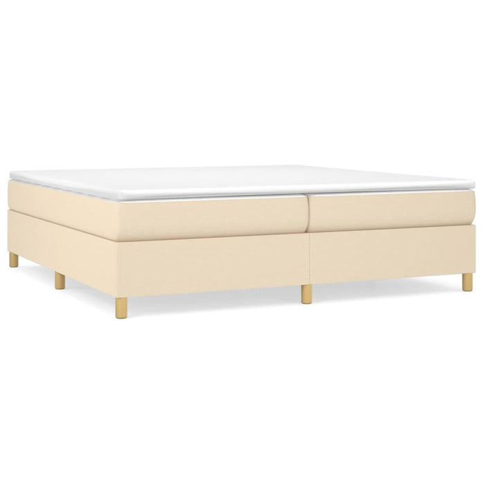 Boxspringbett Creme 200x200 cm Stoff