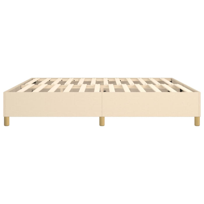 Boxspringbett Creme 200x200 cm Stoff