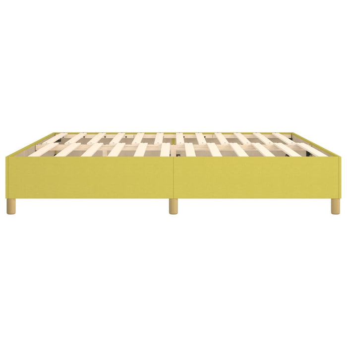 Boxspringbett Grün 200x200 cm Stoff