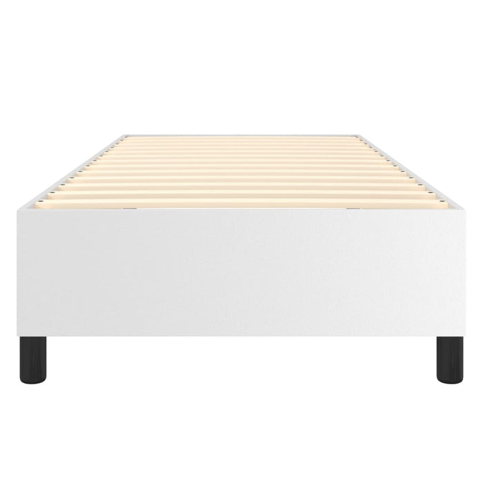 Boxspringbett Weiß 80x200 cm Kunstleder