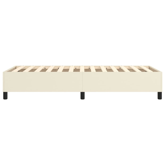 Boxspringbett Creme 80x200 cm Kunstleder