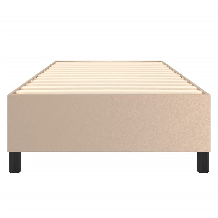 Boxspringbett Cappuccino-Braun 80x200 cm Kunstleder