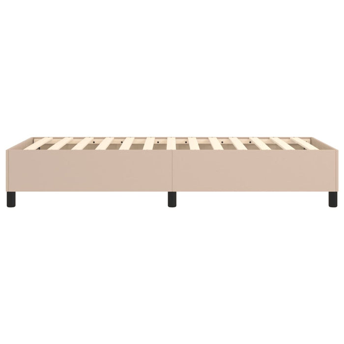 Boxspringbett Cappuccino-Braun 80x200 cm Kunstleder