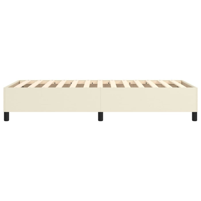 Boxspringbett Creme 90x190 cm Kunstleder