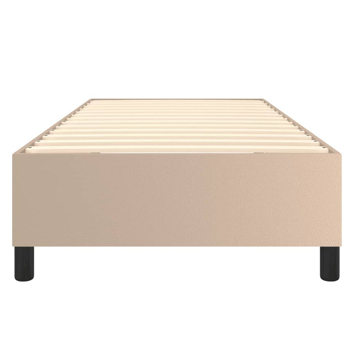 Boxspringbett Cappuccino-Braun 90x190 cm Kunstleder