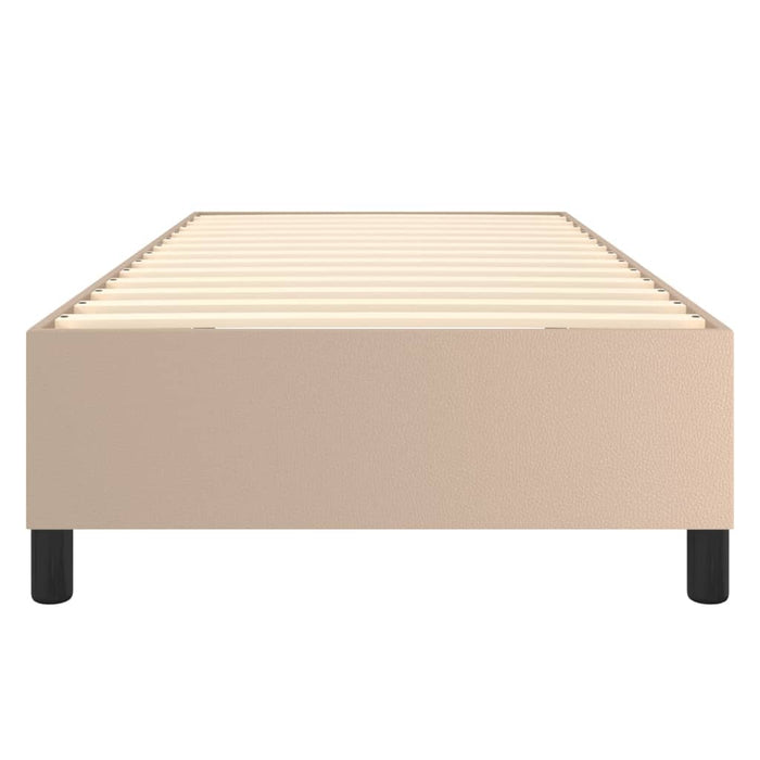 Boxspringbett Cappuccino-Braun 90x200 cm Kunstleder