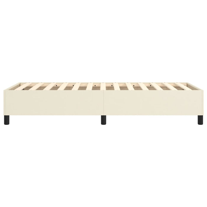 Boxspringbett Creme 100x200 cm Kunstleder