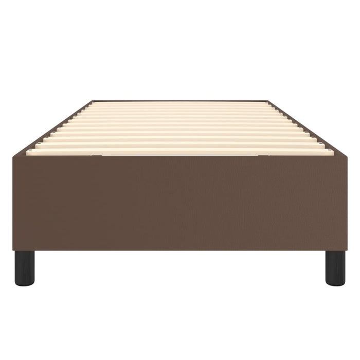 Boxspringbett Braun 100x200 cm Kunstleder