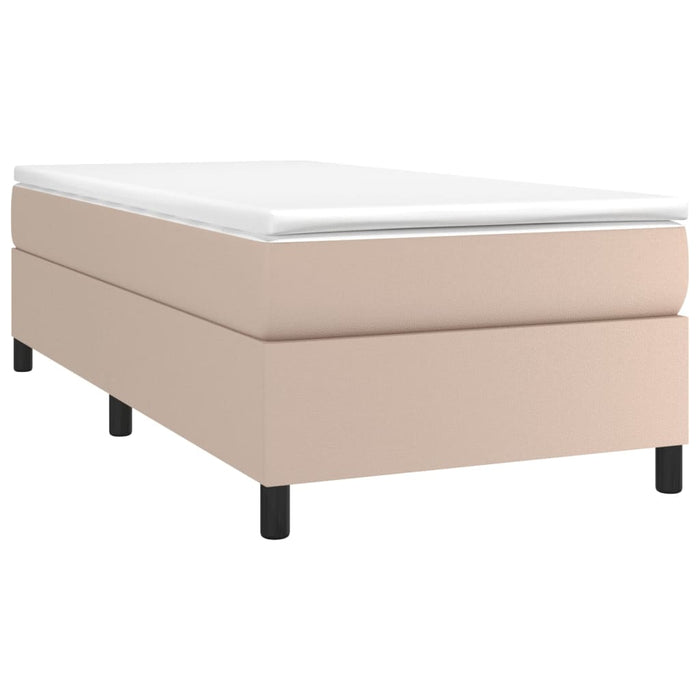 Boxspringbett Cappuccino-Braun 100x200 cm Kunstleder