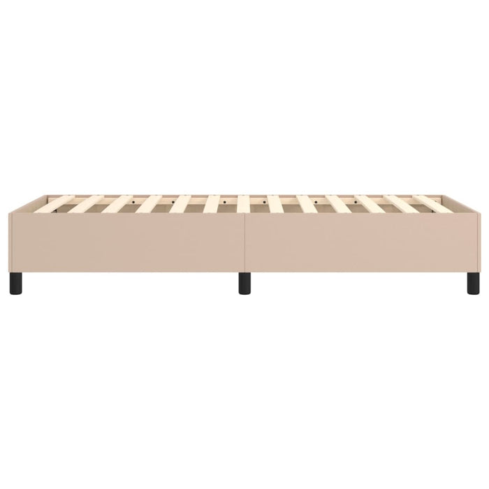 Boxspringbett Cappuccino-Braun 100x200 cm Kunstleder