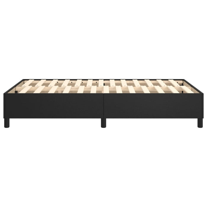 Boxspringbett Schwarz 120x200 cm Kunstleder