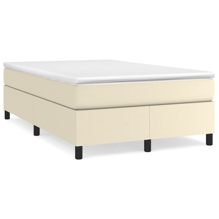Boxspringbett Creme 120x200 cm Kunstleder