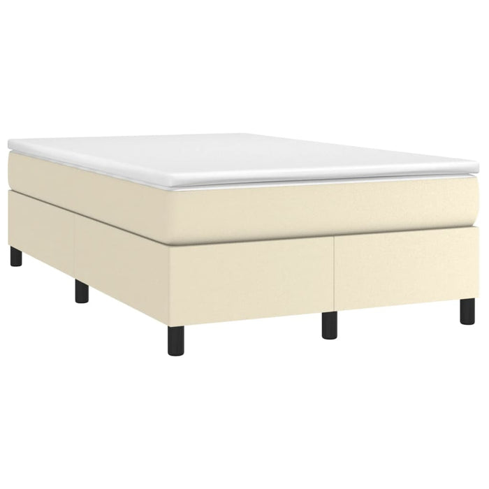 Boxspringbett Creme 120x200 cm Kunstleder