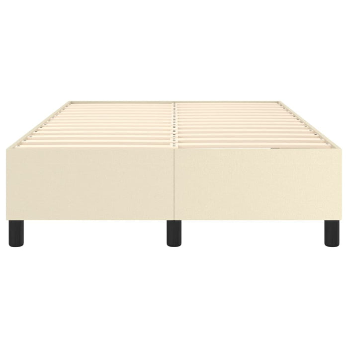 Boxspringbett Creme 120x200 cm Kunstleder