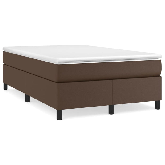 Boxspringbett Braun 120x200 cm Kunstleder