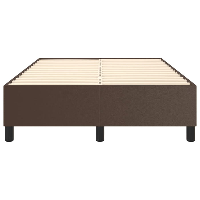 Boxspringbett Braun 120x200 cm Kunstleder