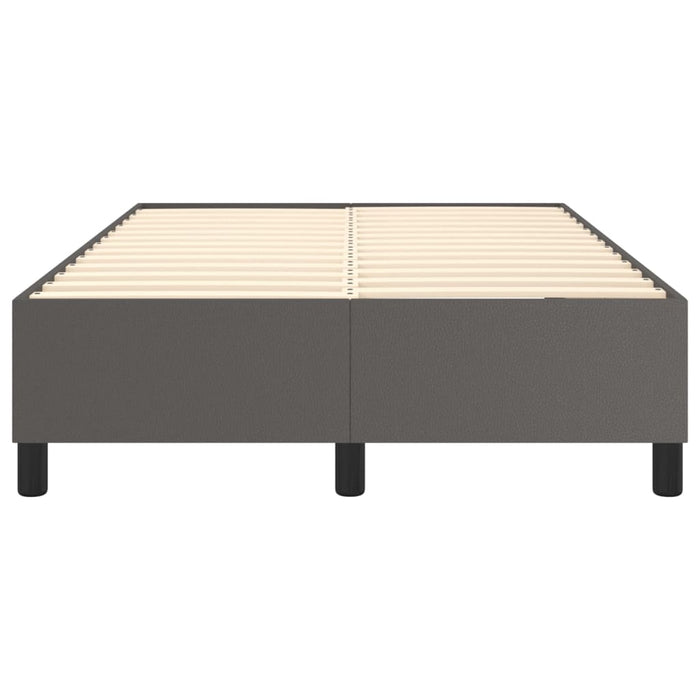 Boxspringbett Grau 120x200 cm Kunstleder