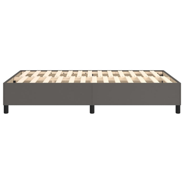 Boxspringbett Grau 120x200 cm Kunstleder